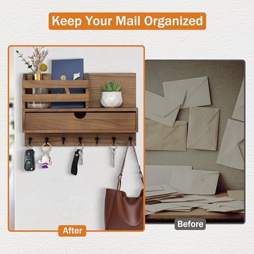 Key Holder Wall Mount, Mail Organizer - Image 5