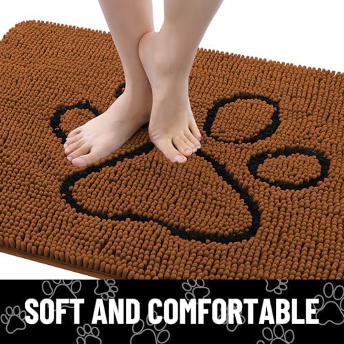 Smiry Dog Door Mat for Muddy Paws, Absorbent Non Slip Dirt Trapper - Image 3