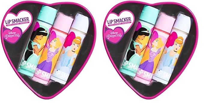 Lip Smacker Valentine's Day Collection Disney Princess Lip Balm Tin (Pack of 2)