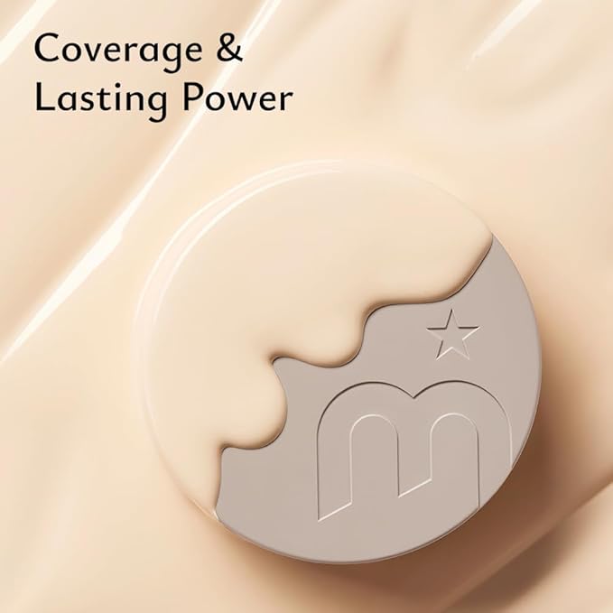 MOONSHOT KOREA Matte Fit Cushion Foundation Full Coverage Matte Finish, Breathable Makeup for Face, Long Lasting, Lightweight K-BEAUTY (21N Cosmic Vanilla, Matte Fit Cushion)