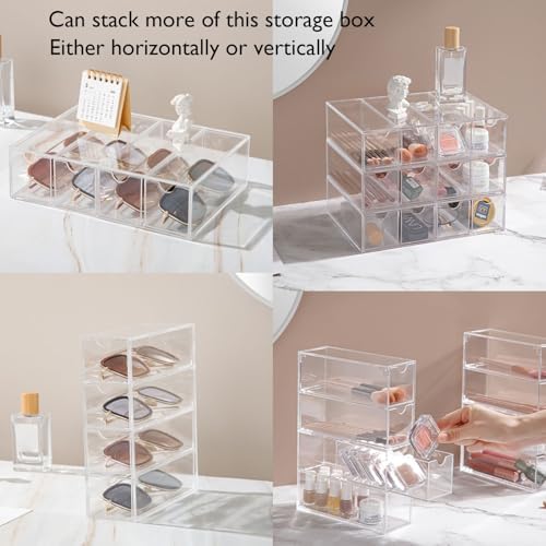 Sunglass Storage Box, Acrylic Eyeglass Organizer, Make-up Storage Drawer Tray - Image 5