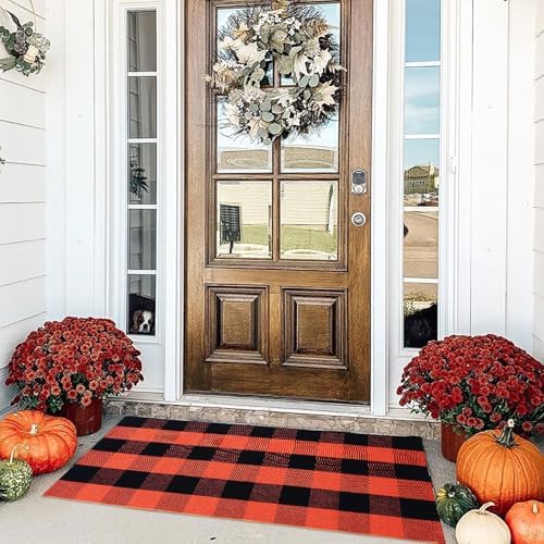 Buffalo Plaid Outdoor Rugs, Layering Rug - Image 5