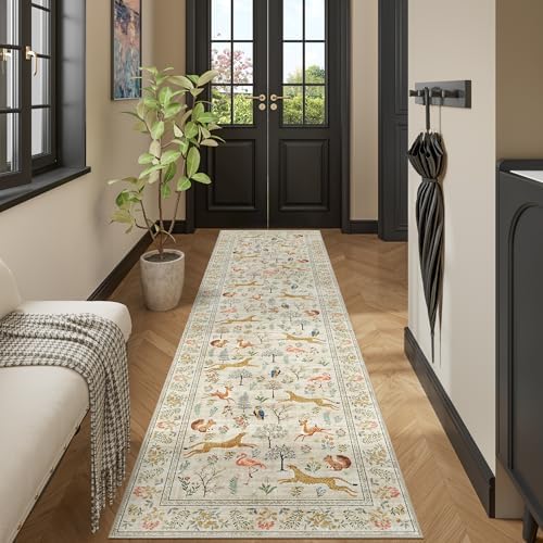 DUKINO 2.6x10 Washable Runner Rug, Non Slip Animal Rug - Image 3