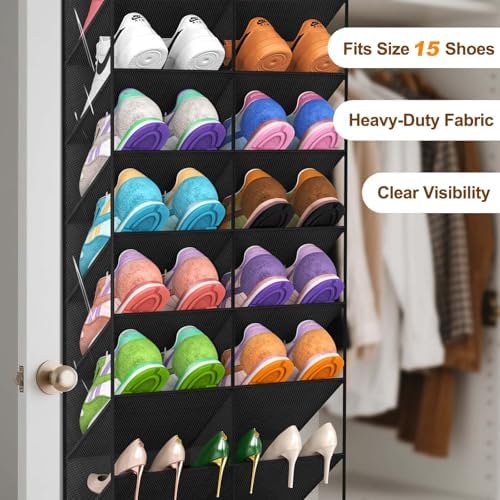 UVIAHOMI 20-30 Pairs Over the Door Shoe Organizer, 10-Tier Door Shoes Rack - Image 6