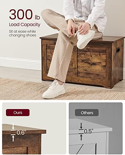 VASAGLE Storage Chest, 39.4 Inches Width Bench - Image 7