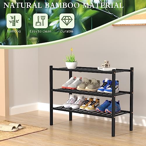 ROMGUAR CRAFT 3 Tier Bamboo Shoe Rack - Image 6