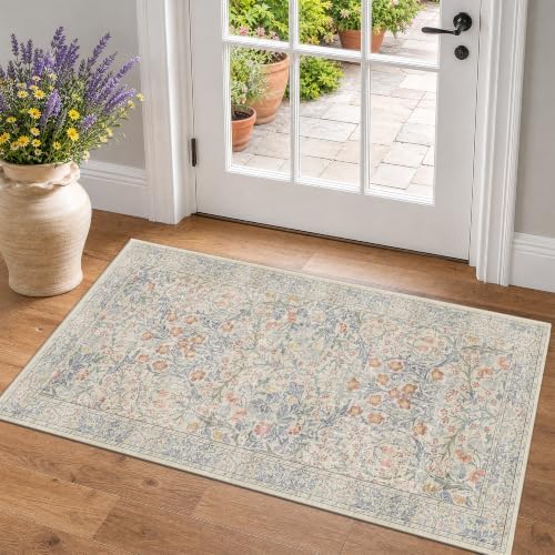Washable 2x4 Rug Non Slip by HazoHaus