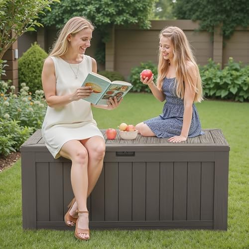 Flamaker Internal 120 Gallon Deck Box Waterproof, Large Outdoor Storage Box - Image 7