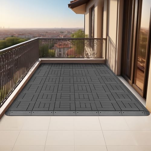 Plastic Interlocking Deck Tiles Edging 30 Pcs Plastic Floor Splicing Auxiliary - Image 5