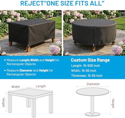 LOKEX Custom Patio Furniture Covers, 600D Oxford Outdoor Furniture Covers - Image 3