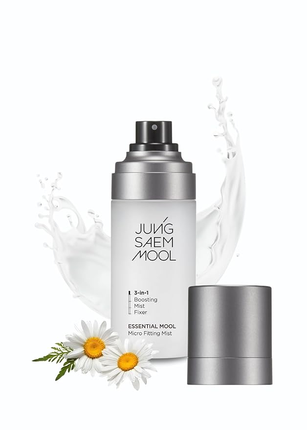 JUNG SAEM MOOL Essential Mool Micro Fitting Face Mist 1.86 Fl Oz, Ultra-Fine Hydrating Makeup Setting Spray with Thermal Spring Water, Long-Lasting Fixing Power Dewy Glow Primer, Korean Face Mist