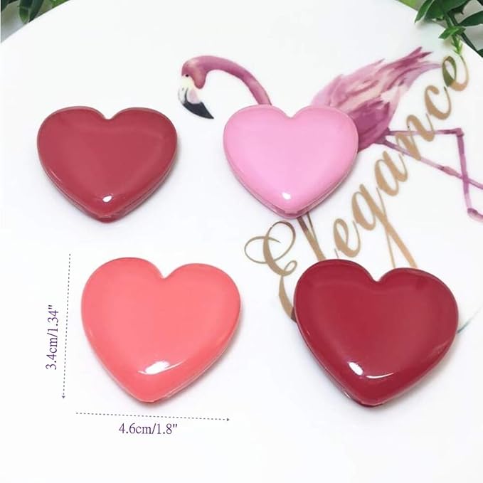 RONRONS 8 Pack Empty Eyeshadow Palette Mini Heart Shaped Lipstick Container Case DIY Cosmetics Container with Mirror