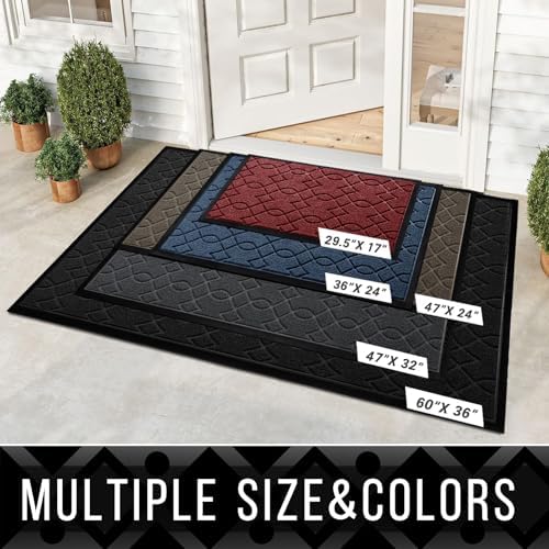 Yimobra Large Door Mat 36x24, All-Season Waterproof Outdoor Doormat - Image 2