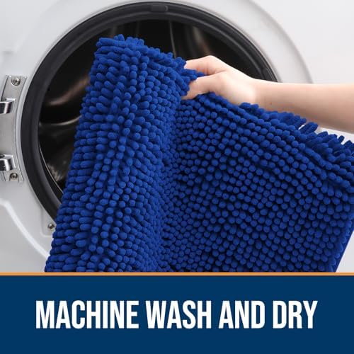 OLANLY Dog Door Mat for Muddy Paws 44x32, Super Absorbent Chenille Mud Mat - Image 5