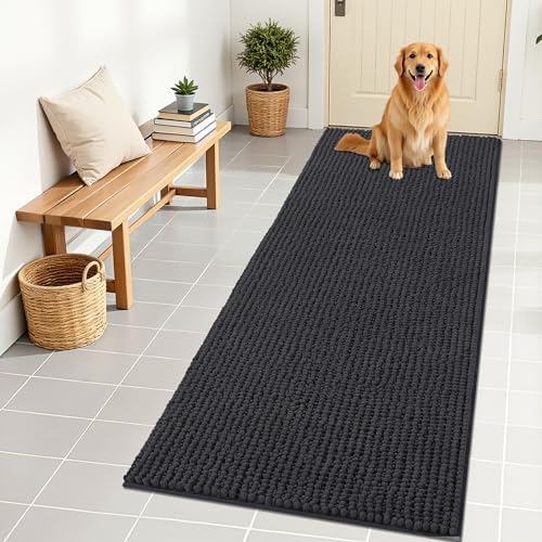 OLANLY Dog Door Mat for Muddy Paws 70x24, Extra Absorbent Chenille Mud Mat by OLANLY