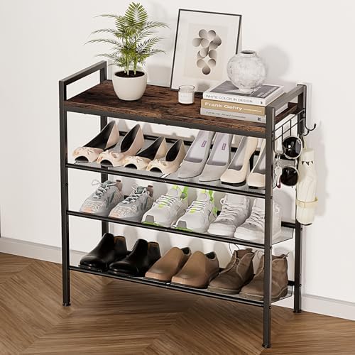 4 Tier Shoe Rack, Shoe Rack for Entryway by Unknown
