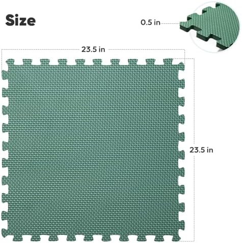 16 Pack 64 sqft Home Gym Mat, Puzzle Exercise Mat, EVA Interlocking Foam Floor - Image 2