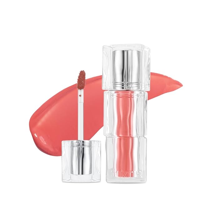 TIRTIR [*Mini Size Waterism Tinted Lip Gloss #10 Heart Berry, 0.06 Fl Oz – Kiss Ready Lipgloss, 12H Long Lasting Non Sticky Natural Tinted Glow Korean Multiuse Cheek and Lip Tint for Women gift
