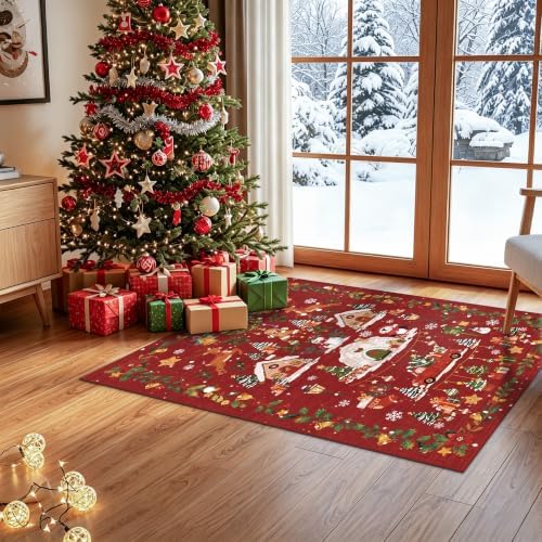 2x3 Christmas Cute Area Rug : Non-Slip Washable Winter Holiday Indoor Doormat - Image 4