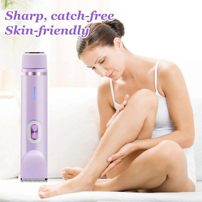 Women's Electric Dual Headed Shaver, 2 in 1 Bikini Trimmer, USB Rechargeable Electric Razors Body Hair Trimmer