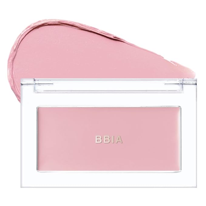BBIA Ready To Wear Downy Cheek Cream Blush 8 Color - Creamy Blendable & Buildable Blush Dewy Texture & Matte Finish High Pigment Longlasting Lightweight Natural Face Makeup, 0.12oz (09 DOWNY TARO)