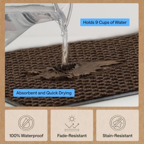 GORILLA GRIP Traffic Guard Indoor Outdoor Heavy Duty Door Mat, 60x36 Brown - Image 5