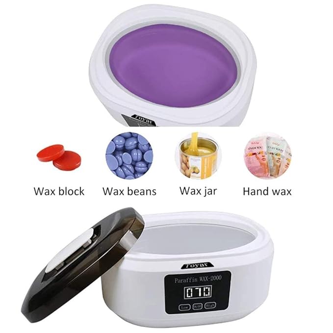 Paraffin Wax Machine for Hand and Feet，Touchscreen Paraffin Wax Warmer with 1.98lb Wax Moisturizing Paraffin Spa Wax Bath Kit, Large Capacity at Home for Smooth and Soft Skin（White）