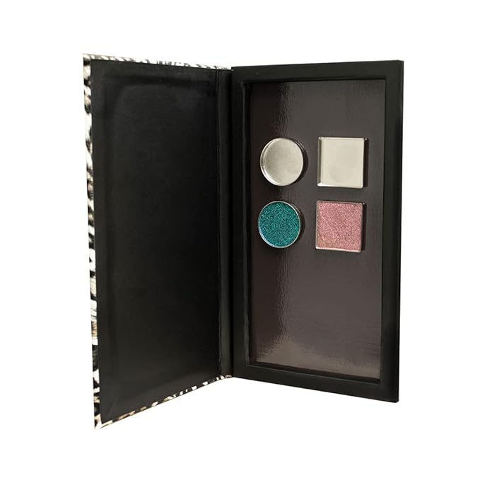 50 Pcs Empty Metal Pans, Makeup Palette Pans for Eyeshadow Magnetic Cosmetic Palette Size 26mm (Square&Round&depotting spatula)