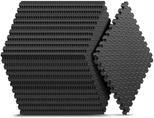 24 Pack 96 sqft Home Gym Mat, Puzzle Exercise Mat, EVA Interlocking Foam Floor by NazhuraGoodCompanionAtHome