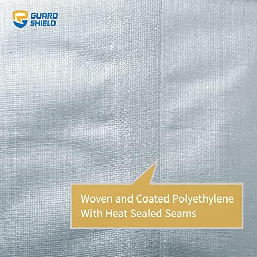 GUARD SHIELD Heavy Duty Tarp 8x10 Feet Silver Multi Purpose Thick Waterproof - Image 5
