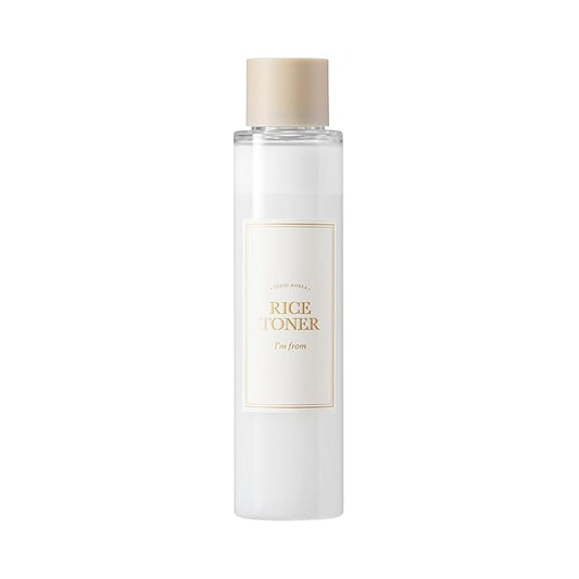 I'm from Rice Toner for Sensitive Skin, Rice Extract from Korea, Glow Essence with Niacinamide, Hydrating, Vegan, Alcohol Free, Fragrance Free, Peta Approved, K Beauty Toner, 5.07 Fl Oz