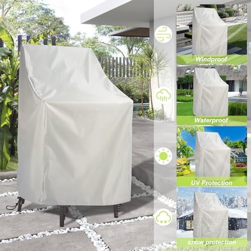 Waterproof Stackable Chair Covers, Uranshin Outdoor Patio Furniture Covers - Image 6