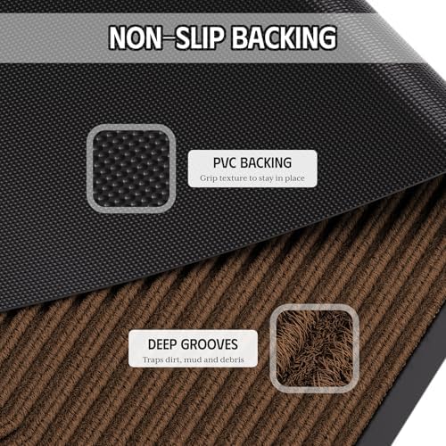 Front Door Mat 29.5x17, Heavy Duty Non-Slip Indoor Outdoor Doormat - Image 5