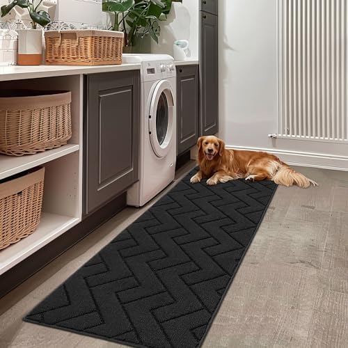 hicorfe Dirt Trapper Door Mat 24"x71", Non-Slip Backing Front Back Indoor - Image 5