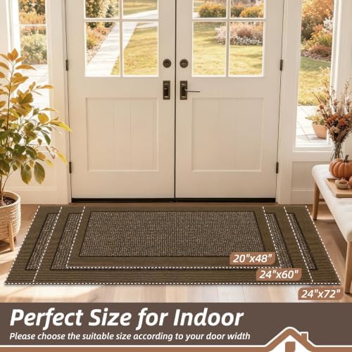 BEQHAUSE Indoor Door Mat 20" x 48", Dirt Trapper Door Mats - Image 2