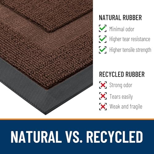 OLANLY Front Door Mat Outside 71x47, All-Season Heavy-Duty Rubber Doormat - Image 3