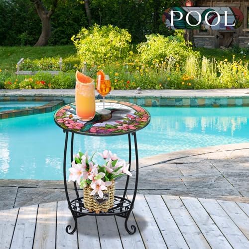Cinnvoice Outdoor Side Table Small End Patio Porch Table - Image 2