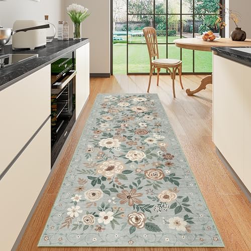 DUKINO 2.6x8 Runner Rug Washable Runner Rug by DUKINO
