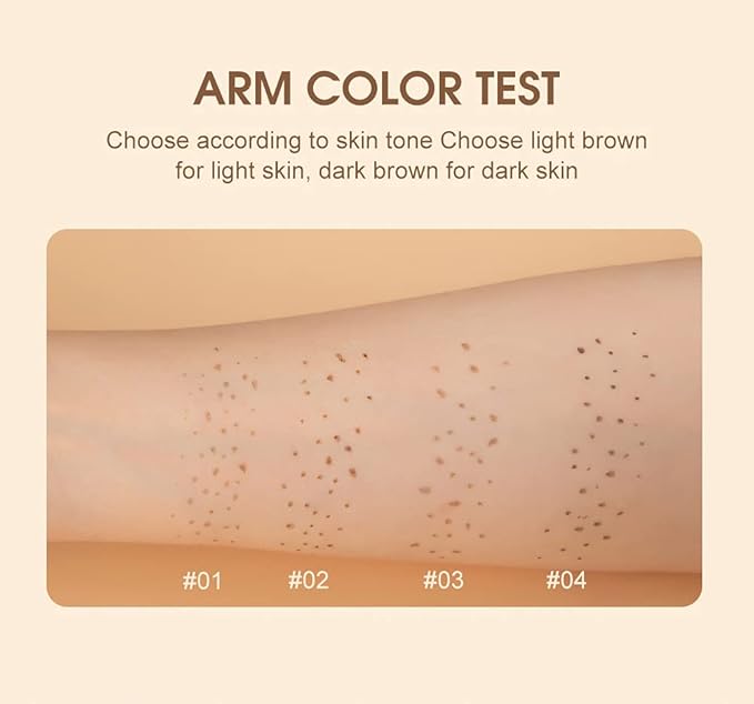 AKARY Freckle Pen Professional Lifelike Face Concealer Point Out Natural Waterproof Longlasting Soft Artificial Fine Makeup Freckle Pen Life Face Decoration (#01 Light Brown)