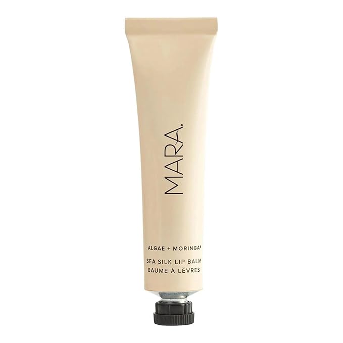 MARA - Natural Sea Silk Lip Balm With Algae + Moringa | Non-Toxic, Plant-Based Skin Care, Hypoallergenic | Moisturize, Plump + Soothe Dry, Chapped Lips (Clear, 0.5 oz | 15 ml)