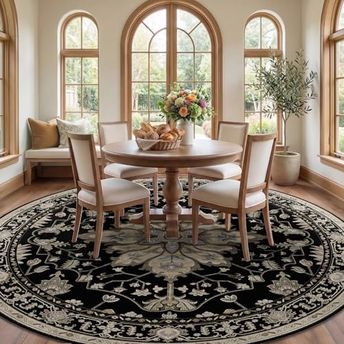RELEANY Washable Area Rug, Round 8ft - Image 2