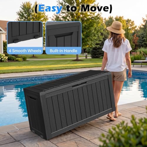 Outdoor Storage Box Waterproof, 82 Gallon Deck Box - Image 3