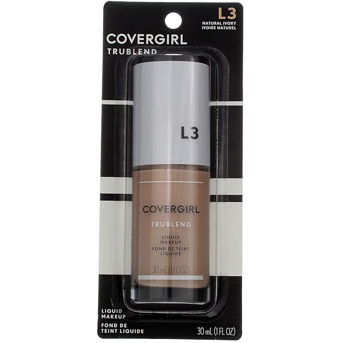 COVERGIRL Trublend Oil-Free Liquid Foundation, Lightweight, Dewy Finish, 1 Fl Oz, Hydrating Foundation, Moisturizing Foundation, Cruelty-Free Foundation, Blends Seamlessly, Won't Clog Pores