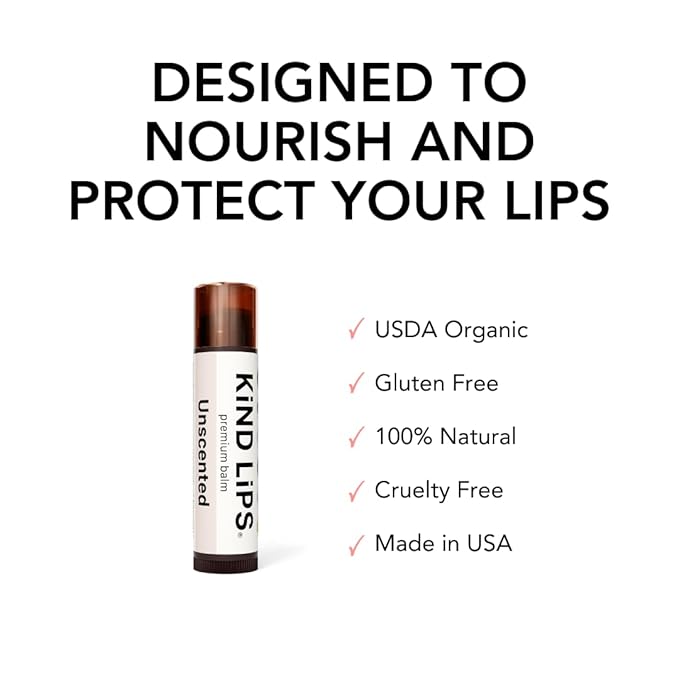 Kind Lips Lip Balm - Nourishing & Moisturizing Lip Care for Dry, Chapped Lips | Infused with Shea Butter & Beeswax | Variety Pack | 0.15 Oz (Single Pack)