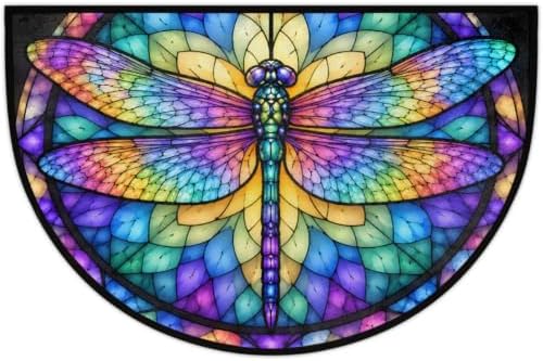 Dragonfly Half Round Door Mat Outdoor Doormat Bedroom Entrance Rug A21 by cfpolar