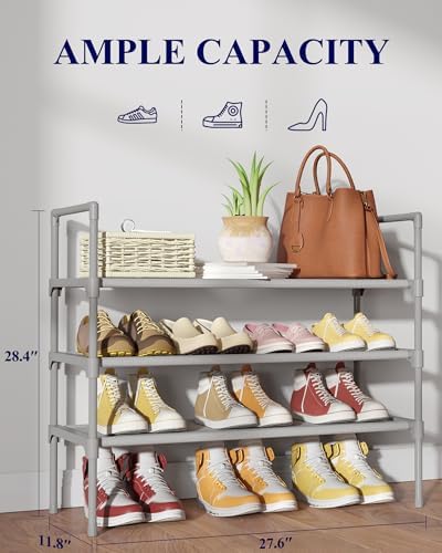 Kitsure Shoe Rack for Closet, Shoe Organizer, 27.6" Wide - Image 2