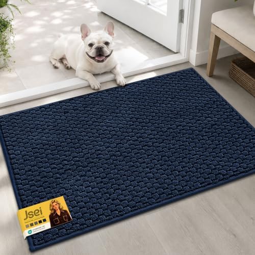 JSEI Dirt Trapper Door Mat 20"x32", Non-Slip Entryway Rugs by JSEI
