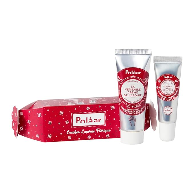 Polåar - Enchanting Lapland Cracker - Lip Balm and Hand Cream - Nourishes, repairs, protects - Cruelty Free, Made in France - 2 pcs