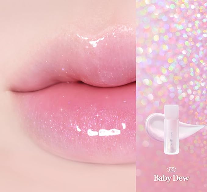MILKTOUCH Dew Stain Sheer Lip Gloss (02 Baby Dew, 0.14 Fl Oz (Pack of 1))