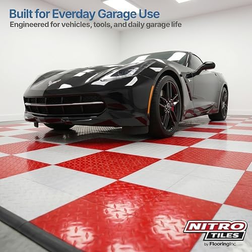 Nitro Tiles by FlooringInc 12" x 12" Interlocking Garage Floor Tiles, Diamond - Image 2